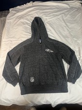 Reebok Men's Baltimore Ravens Vintage NFL Full Zip Hoodie-Black SIZE LG