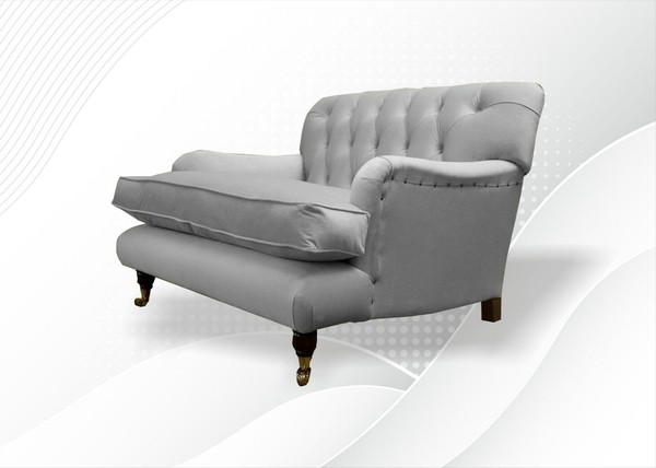 Chesterfield Sessel Fernseh Design Polster Sofa Couch Chesterfield Textil Neu-image