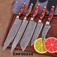 SHARD™ CUSTOM HAND FORGED DAMASCUS STEEL CHEF SET KNIFE Kitchen Knives