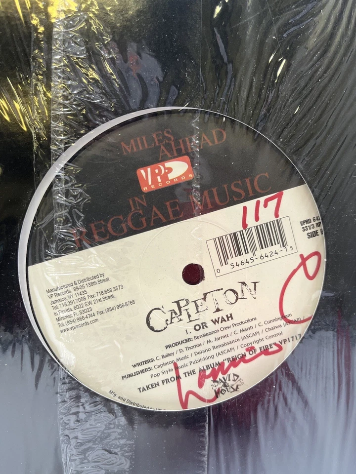 CAPLETON OR WAH WHO YUH CALLING 12" REGGAE BOUNTY KILLER Foto 2 de 2