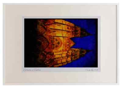 281034 Die gotische Kathedrale von Bayeaux Aquarell Bilderrahmen