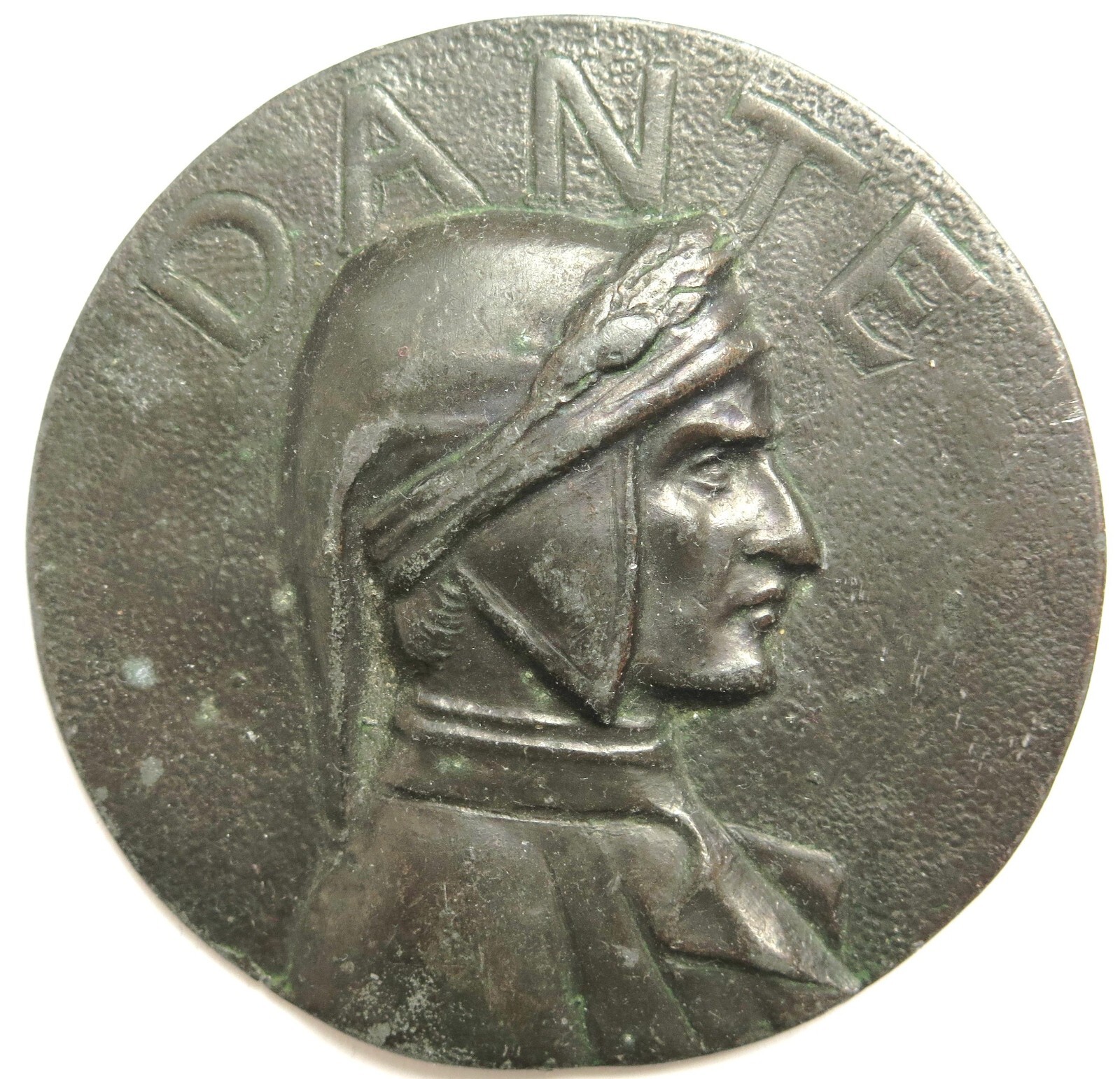 Medaille o.J., Dante Alighieri, Inferno Divina Commedia Florenz Firenze Ravenna