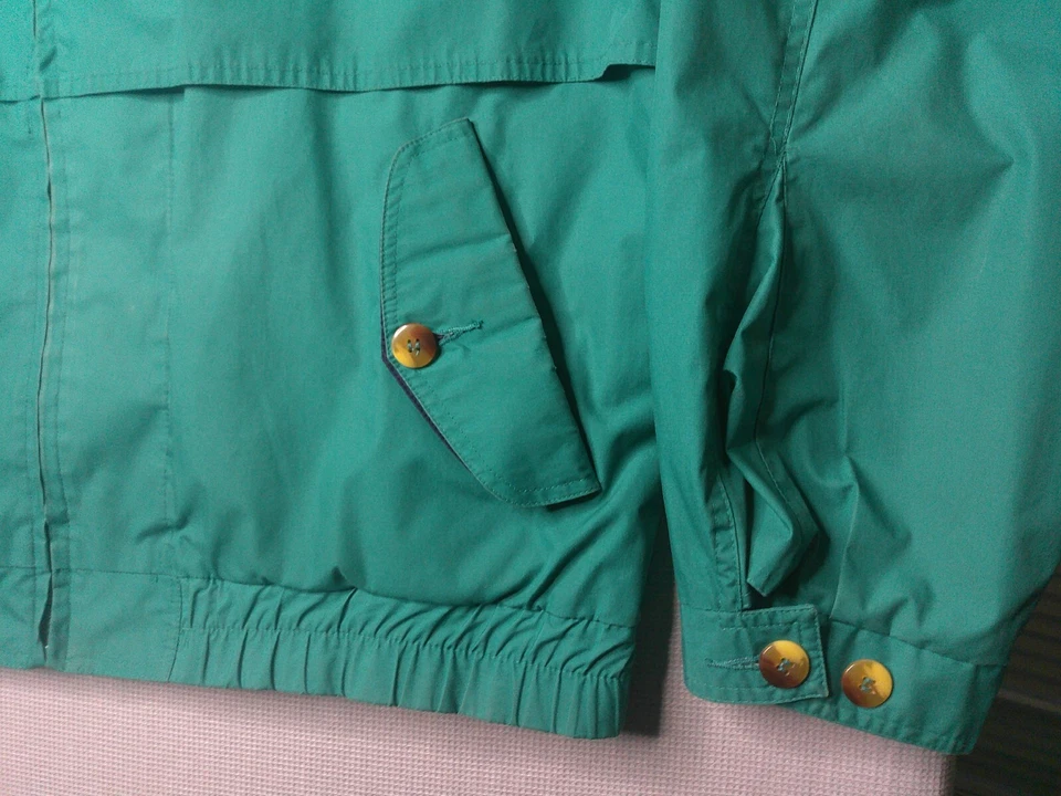 VTG Ford Jacket Mens XL Teal 80s Retro Lined Vented Almond Button Coat 90s Y2K - Image 4 of 4