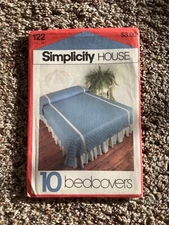 Simplicity SEWING PATTERN 122 Ten (10) BEDCOVERS Bedspreads Home Decor UNCUT