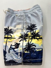 Boy s GAP SWIM TRUNKS WITH Beach Scene Print Size 6/7
