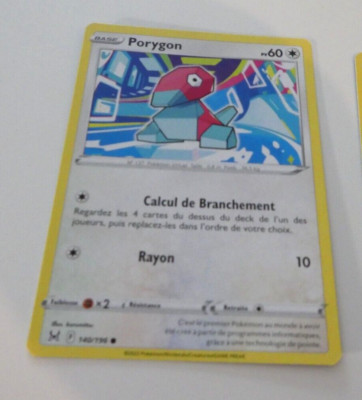 Pokemon Verlorener Ursprung Französisch Karte Porygon 140/196 Sehr guter Zustand Fr JCC NEU