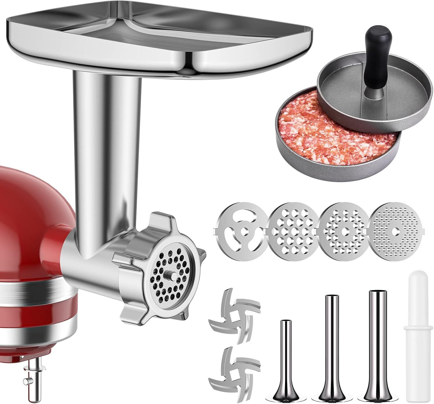 KitchenAid Stand Mixer Metal Food Grinder Attachment for Fresh Meat and Vegetables  