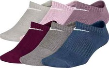 Nike Multicolor Light Weight Training Socks 6 Pairs Girls Kids Size 3Y-5Y L96828