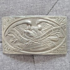 Circa 1974 Right To Keep And Bear Arms 1776-1976 Brass Belt Buckle - P. Romano