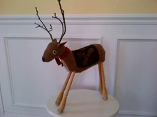 Reindeer 3-D Rug Hooking Paper Pattern - Prairie Road Designs