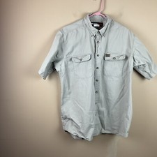 Wrangler Riggs Workwear Shirt Mens XLT Khaki Cotton S/S Rip Stop Pockets