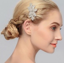 Bridal crystal hair comb