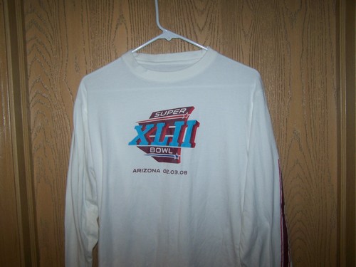 Camisa doble Super Bowl XLII 2008 pequeña Reebok NFL algodón 2 camisas en una - Imagen 5 de 8
