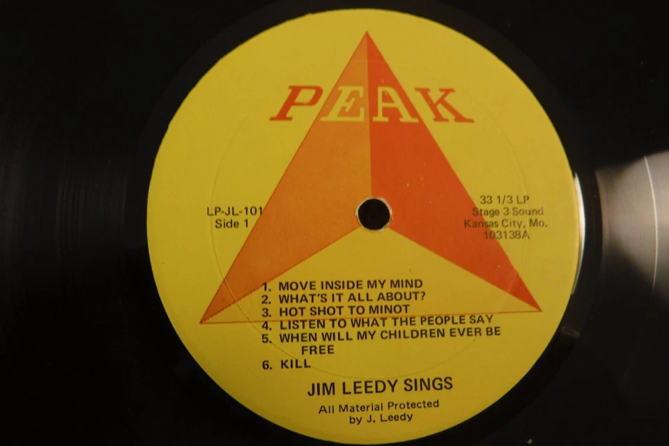 Jim Leedy Sings, Help, Peak Records LP-JL-101 Фолк Кантри, Канзас-Сити - Изображение 3 из 4