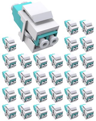 30PCS LC/UPC Fiber Optic Coupler Keystone Jack Duplex LC to LC Fiber Adapter ...