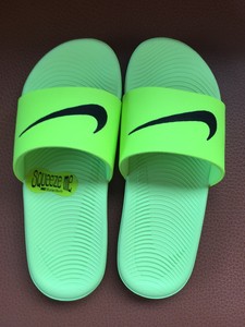 lime green nike sandals