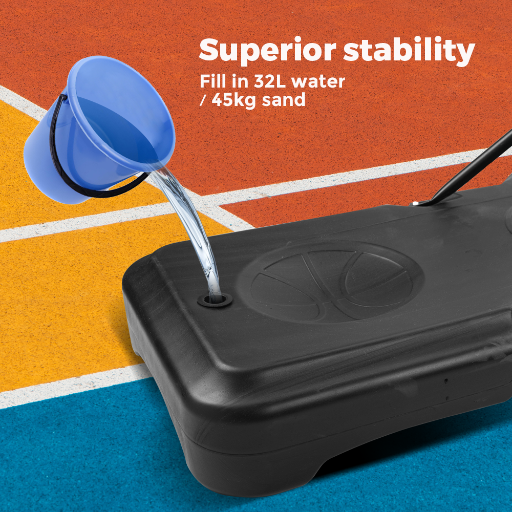 Portable Basketball Hoop Stand Ring Adjustable 2.052.6m Backboard Kids