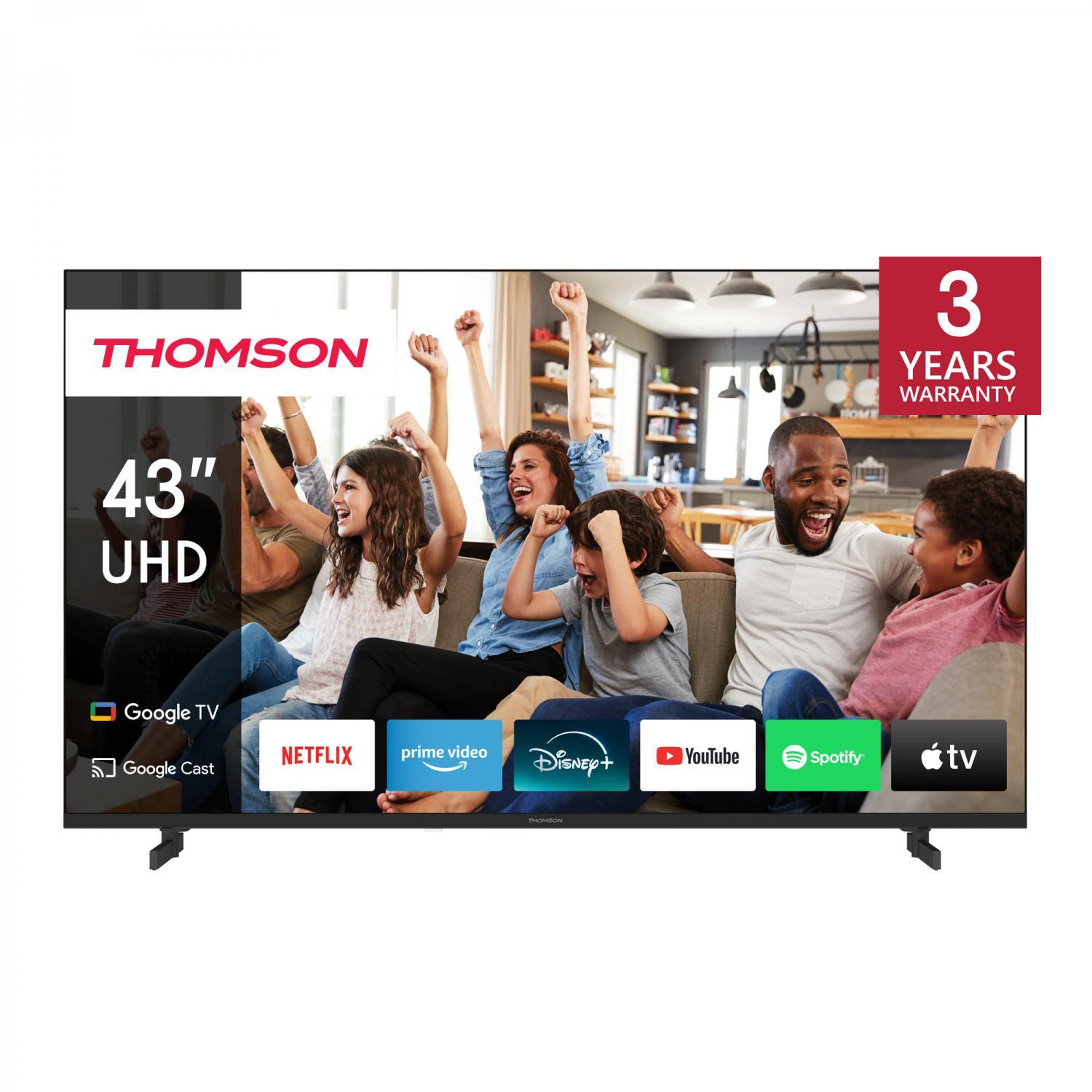 Thomson Smart TV 43"4K Ultra HD LED Google TV Q70 Series Classe F Nero 43UG4S14