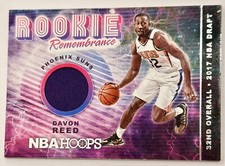 2018-19 Panini NBA Hoops Rookie Remembrance #RR-DR Davon Reed -Jersey Card NBA 
