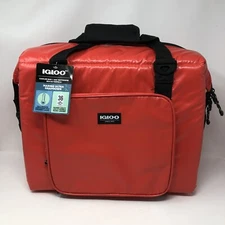 Igloo 36 Can Soft Cooler Bag Red Color  Zipper Closure 4903255 New Old Stock