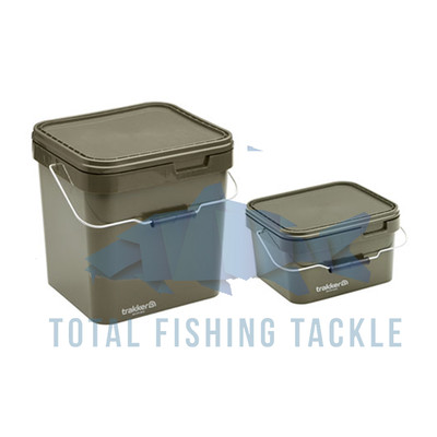 Trakker 17 Litre Green Square Bait Bucket Carp Fishing 216106