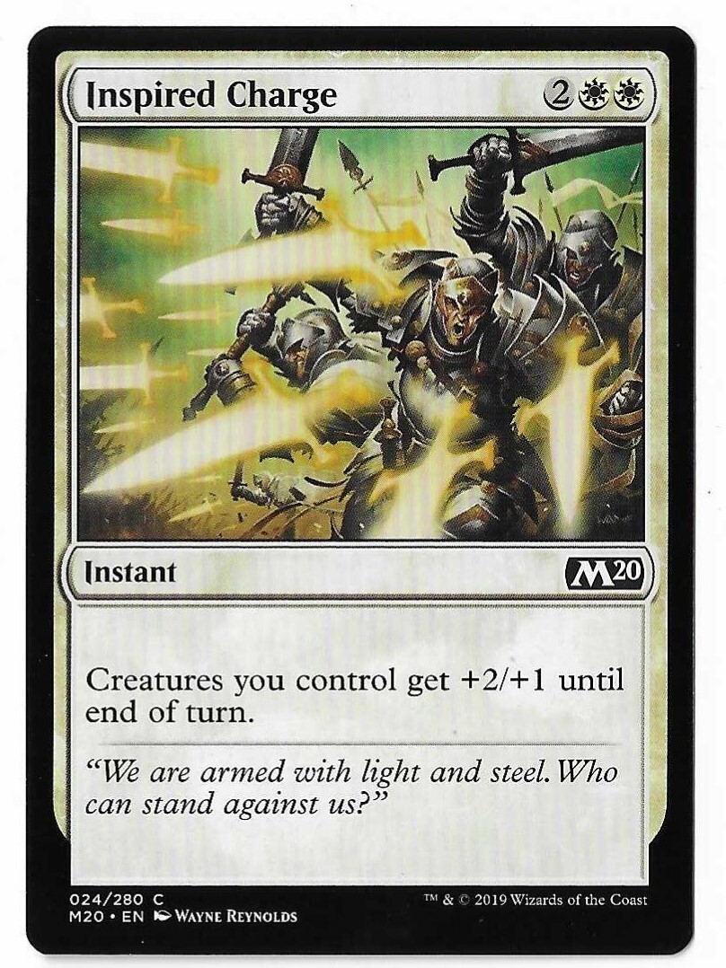 MTG Inspired Charge Core Set 2020 (M20) Common Magic Card #024/280 Unplayed