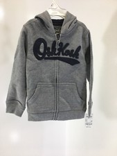 OSHKOSH B'GOSH TODDLER BOY ZIP UP APPLIQUE HOODED JACKET CHARCOAL 4T NWT