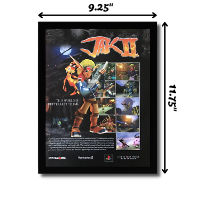 2003 Jak II 2 Framed Print Ad/Poster Official Original PS2 Game