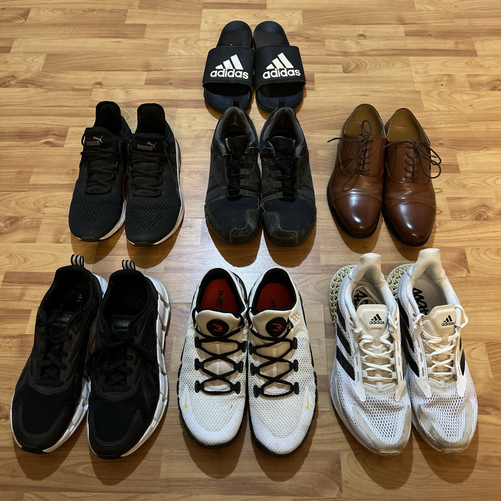 LOTTO BUNDLE 7 paia di scarpe e sandali uomo usati (taglia dalla 11 alla 13)