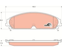 Bremsbelagsatz, Scheibenbremse Cotec Trw GDB4134 FüR Dodge