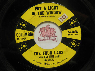 Four Lads: Put A Light In The Window / Things We Did Last Summer 45 RPM VG (ZD) 