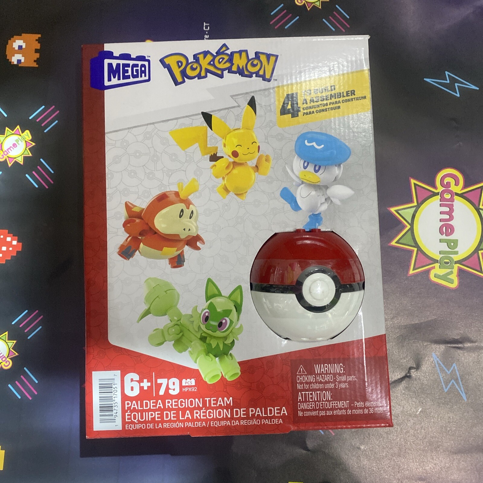 POKEMON POKEBALL  COSTRUZIONE MATTEL MEGA PERSONAGGI PALDEA Nuovo