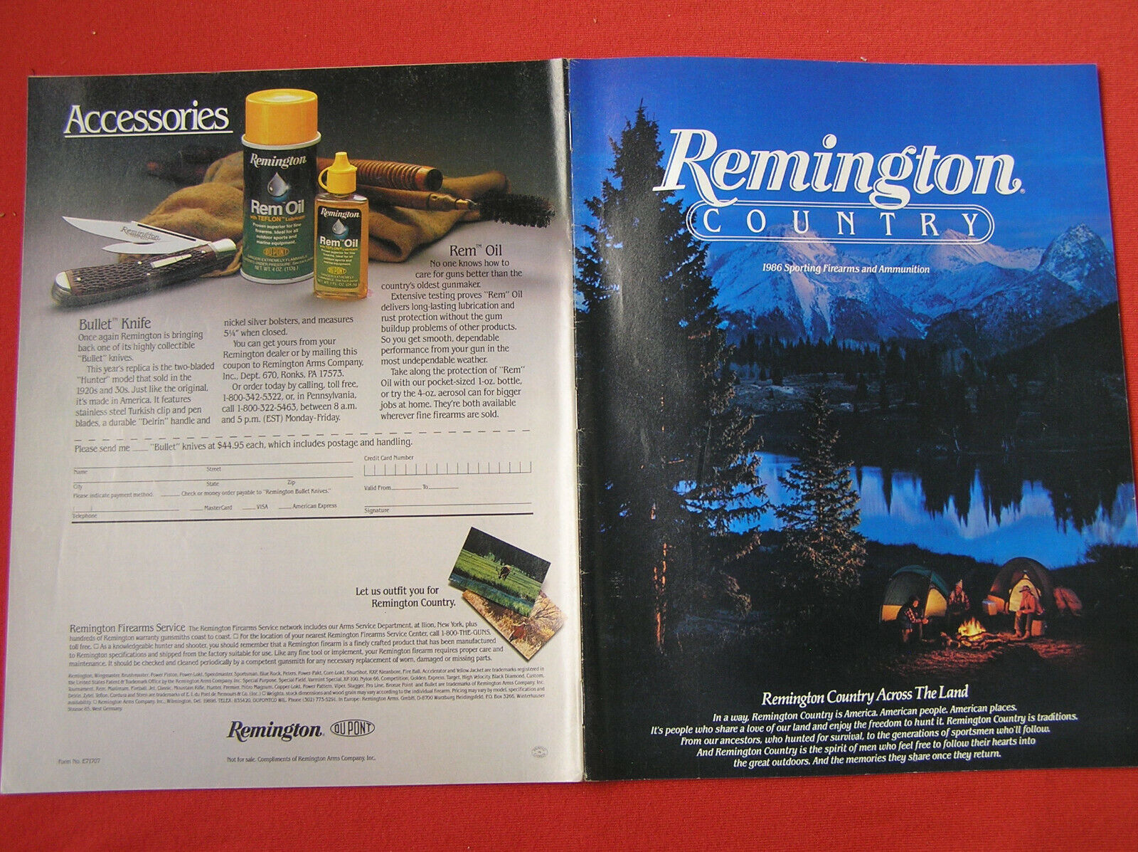 497. 1986 Remington-Dupont Sporting firearms & Ammunition brochure in color. Thi