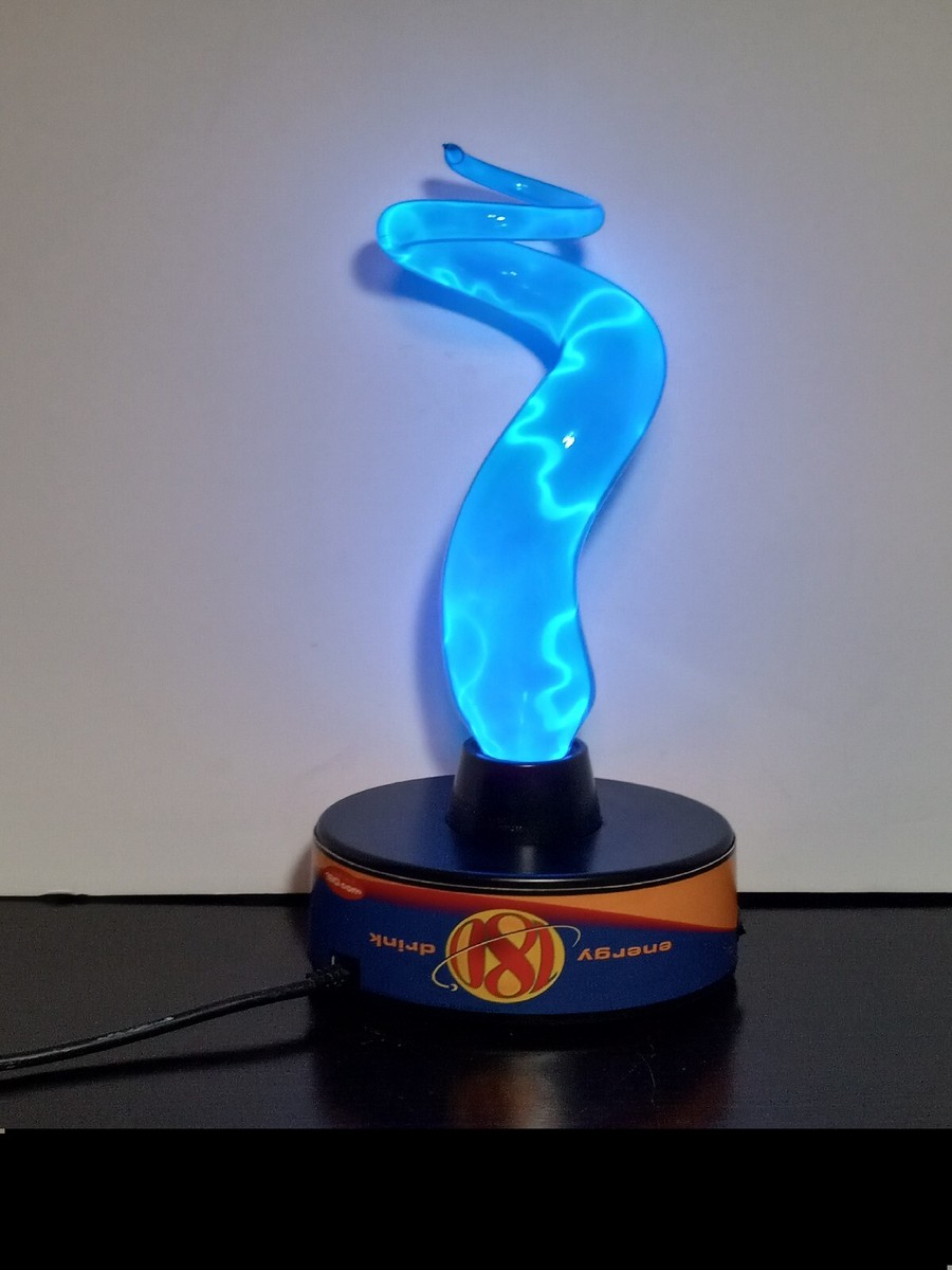 RARE PLASMA SPIRAL GLASS LAMP Anheuser Busch 180 Energy Drink