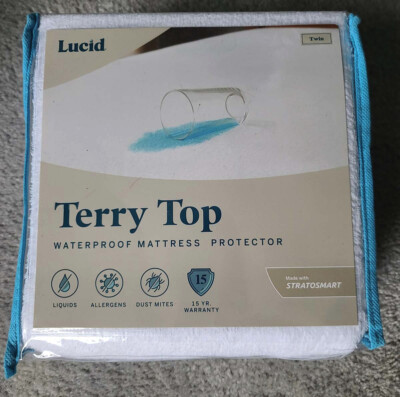 One Lucid Premium Waterproof Allergen Barrier Mattress Protector Twin size
