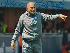 Luciano Spalletti Hand Signed 8x6 Inch Napoli Football Photo
