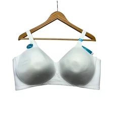 Vanity Fair WOmens Bra 44DDD White Wireless Stretch Style 71380 Adjustable