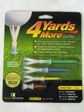 4 More Yards Golf Tees 4pk, Variety Pack 4",3.25",2.75",1.75" GreenKeepers NEW