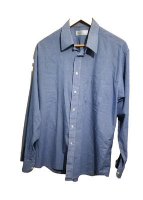 Marks & Spencer Hemd Herren Formell Normale Passform Blau Größe 16'' Kragen 46/48'' Brustumfang