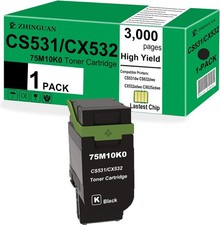 75M10K0 Black Toner Cartridge for Lexmark CS531/CX532/CS531dw/CS632dwe/CX532adwe