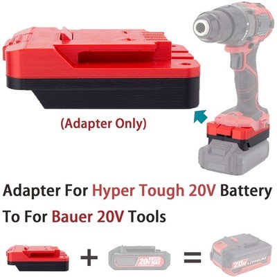 1xAdapter For Hyper Tough 20V Li-ion Battery To For Bauer 20V Cordless Tools New