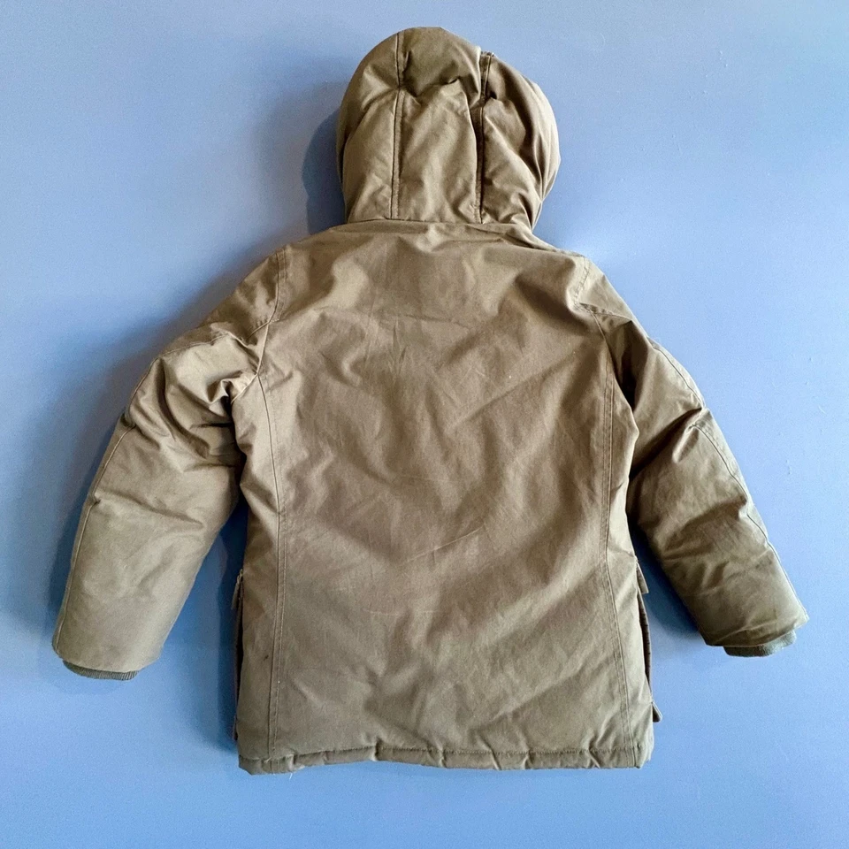 Chaqueta de Plumón Woolrich John Rich & Bros "Arctic" Parka Caqui - Talla 6 - Abrigo con Capucha Foto 3 de 4