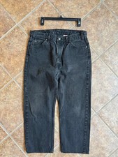 Vintage 1997 Levis 505 Orange Tab USA Made Black Jeans 36x30