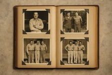 Vintage Military Photos   US Army Soldiers Posed Informally, 1940s Set of 4