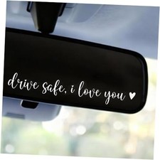 3pcs Car Rearview Mirror Decal Safe Driving Stickers Drive Safe I Love You