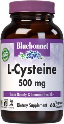 Bluebonnet Nutrition L-Cysteine 500mg, Free-Form Amino Acid, Promotes Healthy Sk