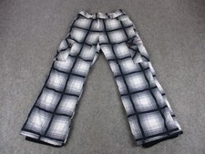 Roxy Snow Pants Girls XL White Black Plaid In...