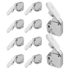 10pcs Spring Loaded Push Catch Cabinet Door Latch Lock For Wardrobe Cupboards