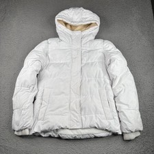 Abercrombie Fitch Ultra Jacket Womens Medium Sherpa Hood Insulated Windbraker