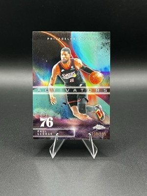 2025-26 Topps Chrome Update Paul George Activators Aqua Refractor /199 Sixers